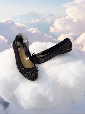 INC gold and black sparkling Flats Size 9.5